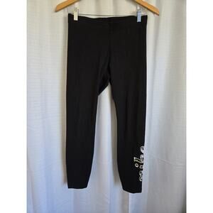 Nike Womens Medium Floral Print Cotton Blend 7/8 Leggings Athliesure Gym Sports